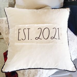 Rae Dunn Est. 2021 Pillow